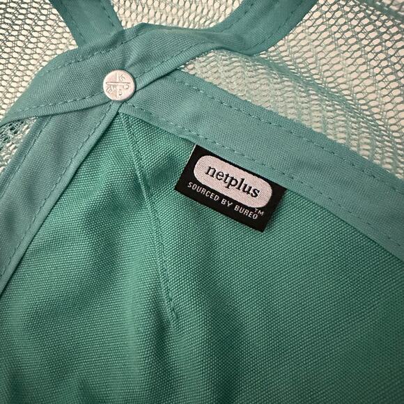 PATAGONIA Spellout Patch Mesh Lo-Pro Trucker Hat Unisex Gray Teal Snapback - Picture 9 of 10